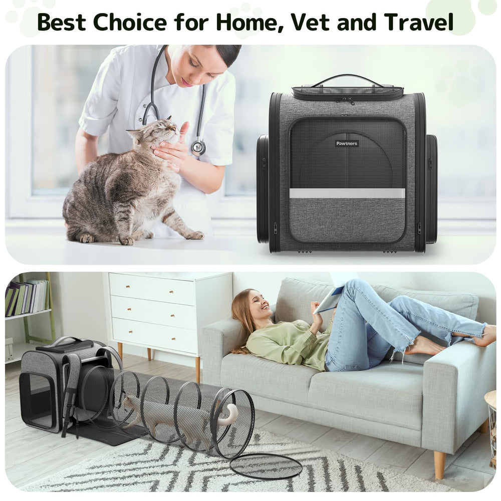 Pawtners cat backpack travel-ready design for trips, hikes, and camping