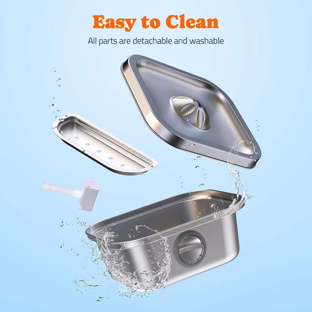 Pawtners top-view image emphasizes easy access and cleaning.