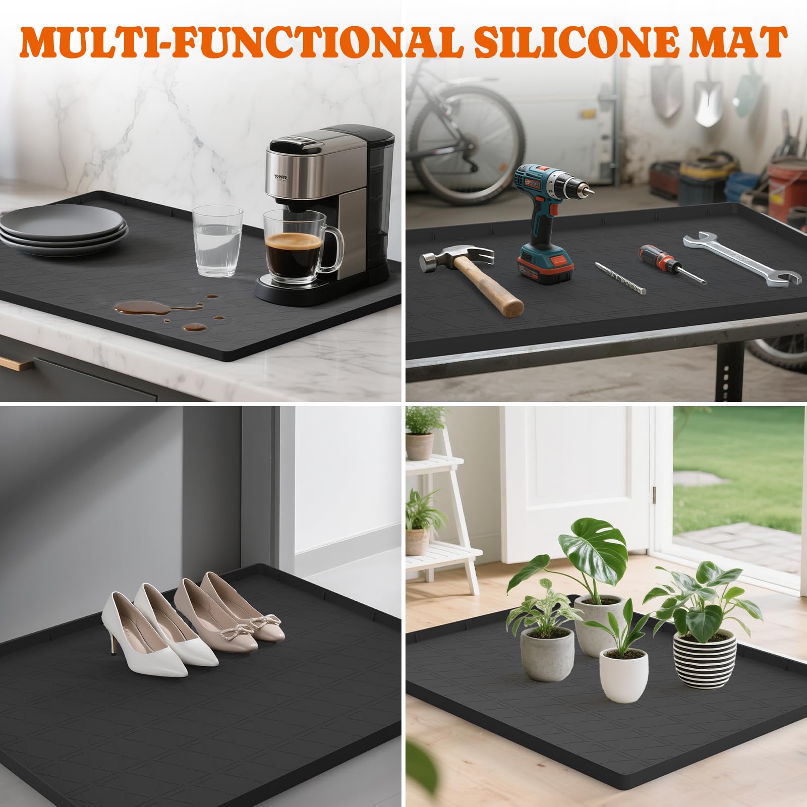 Pawtners durable silicone litter mat resists curling and tearing for long-term use.