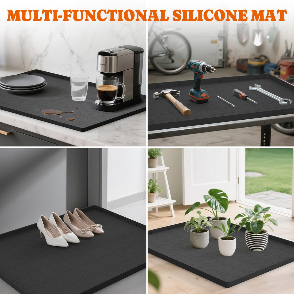 Pawtners durable silicone litter mat resists curling and tearing for long-term use.