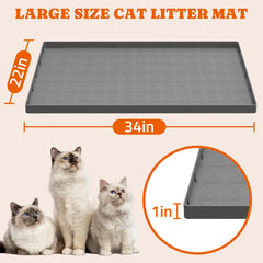 Pawtners cat litter mat being rinsed demonstrates easy cleaning and quick-dry benefit