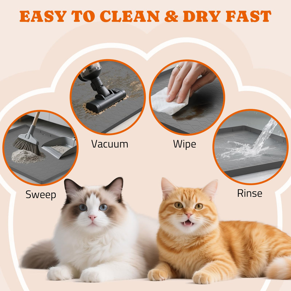 Pawtners non-slip base keeps mat securely in place on any floor