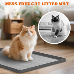 Pawtners silicone litter mat close-up shows thick, durable material you can rely on