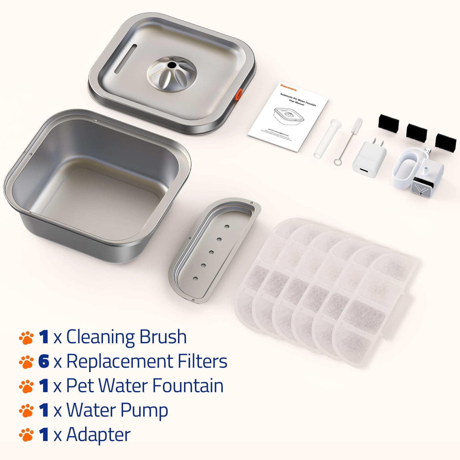 Pawtners stainless steel design is dishwasher safe for easy cleaning.