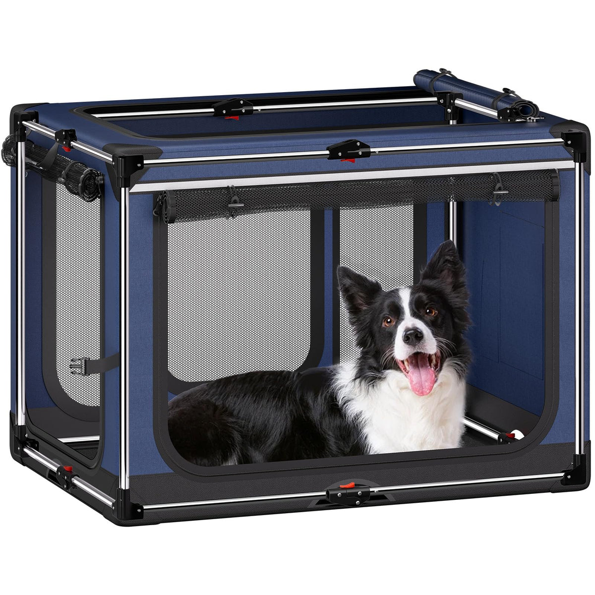 Pawtners collapsible dog crate folded for easy transport and compact storage.