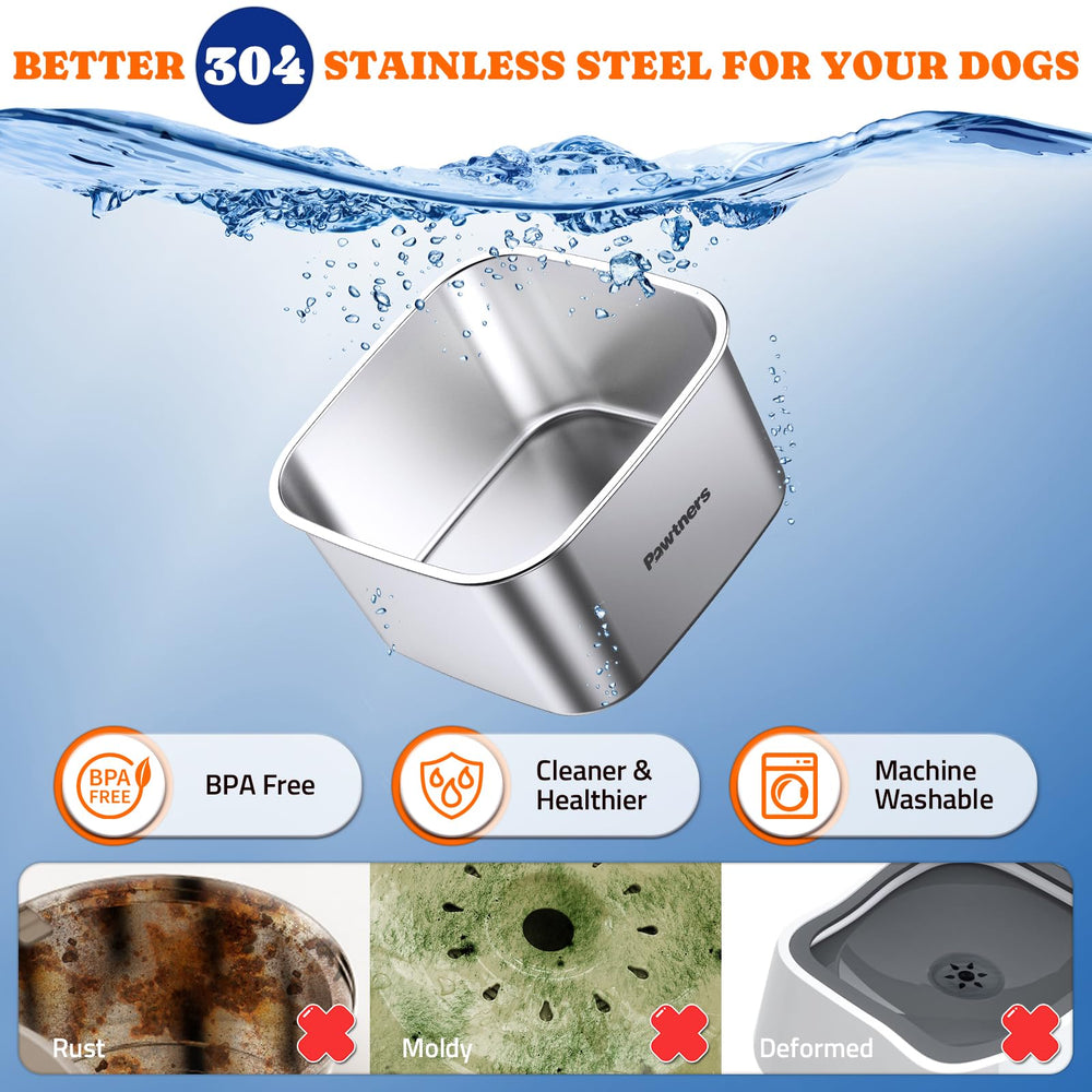 Pawtners activated carbon filter removes odors and traps debris for fresher water.