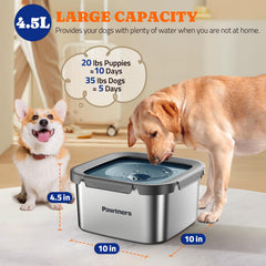 Pawtners floating disk design slows drinking for calmer, slower sips.