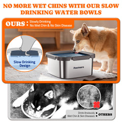 Pawtners spill-proof base prevents splashes, keeping floors clean.