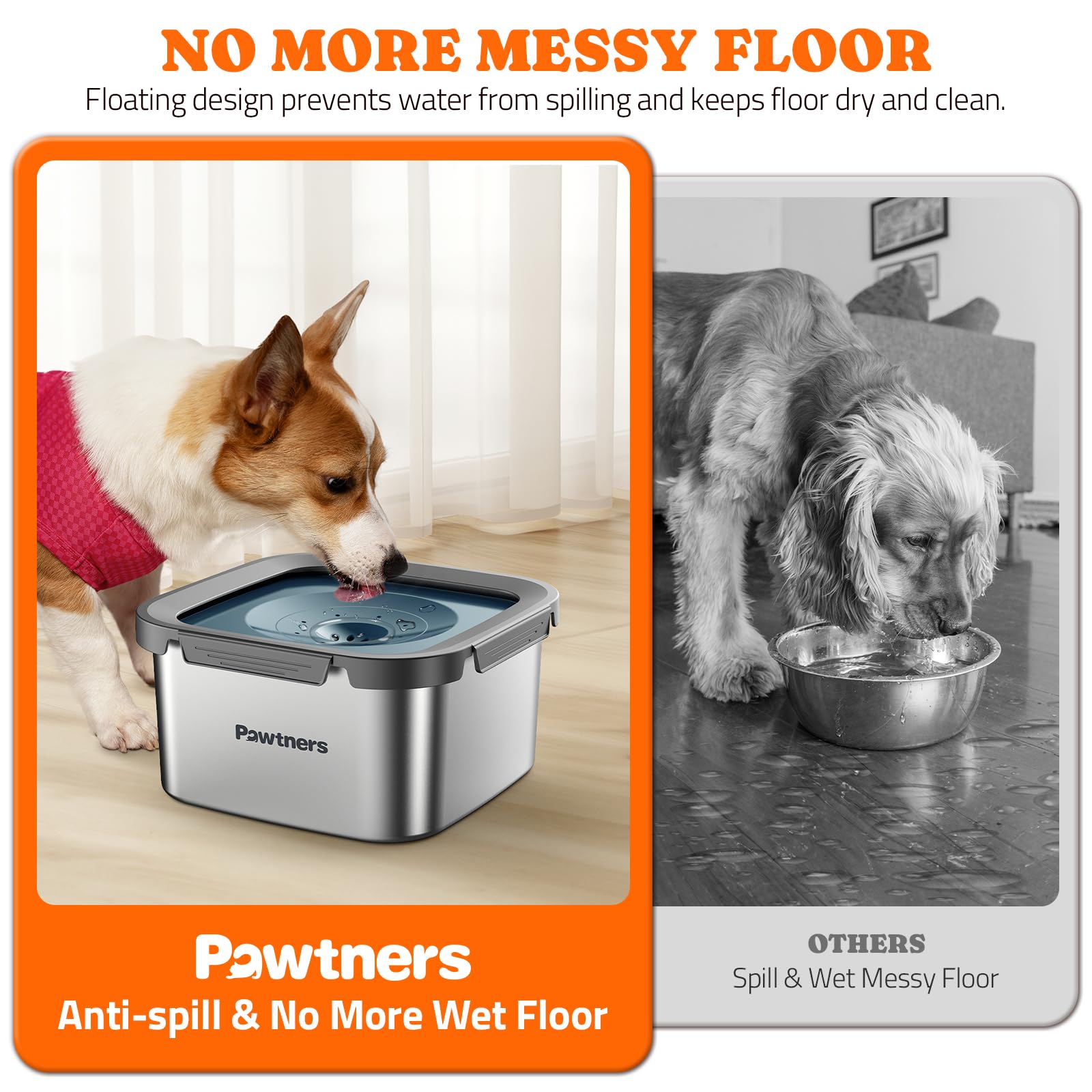 Pawtners stainless steel bowl is sturdy, BPA-free, and dishwasher safe.