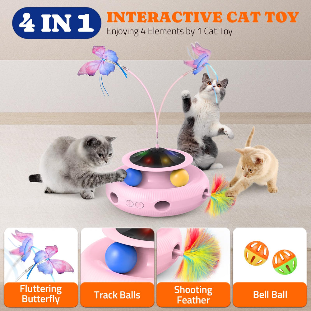 Pawtners interactive cat toy trackball rolls across the floor, encouraging hunting play