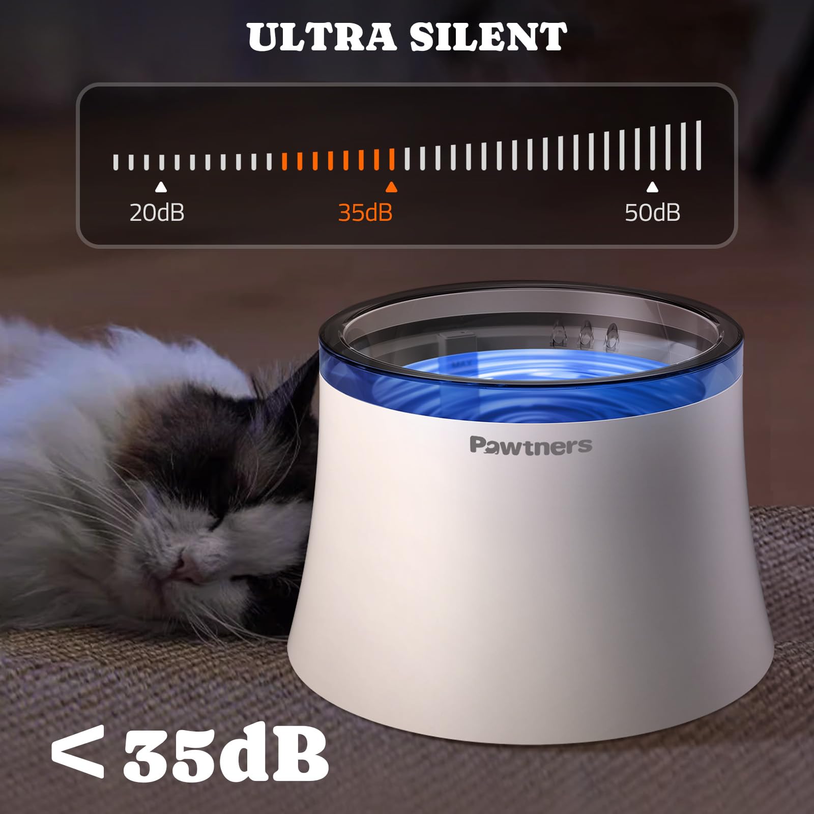 Pawtners quiet pump operates with barely audible sound.