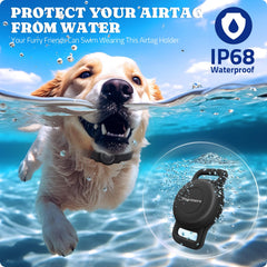 Pawtners soft silicone AirTag cover for dog collars provides comfortable wear