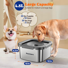 Pawtners spill-proof disk maintains steady water level to reduce mess