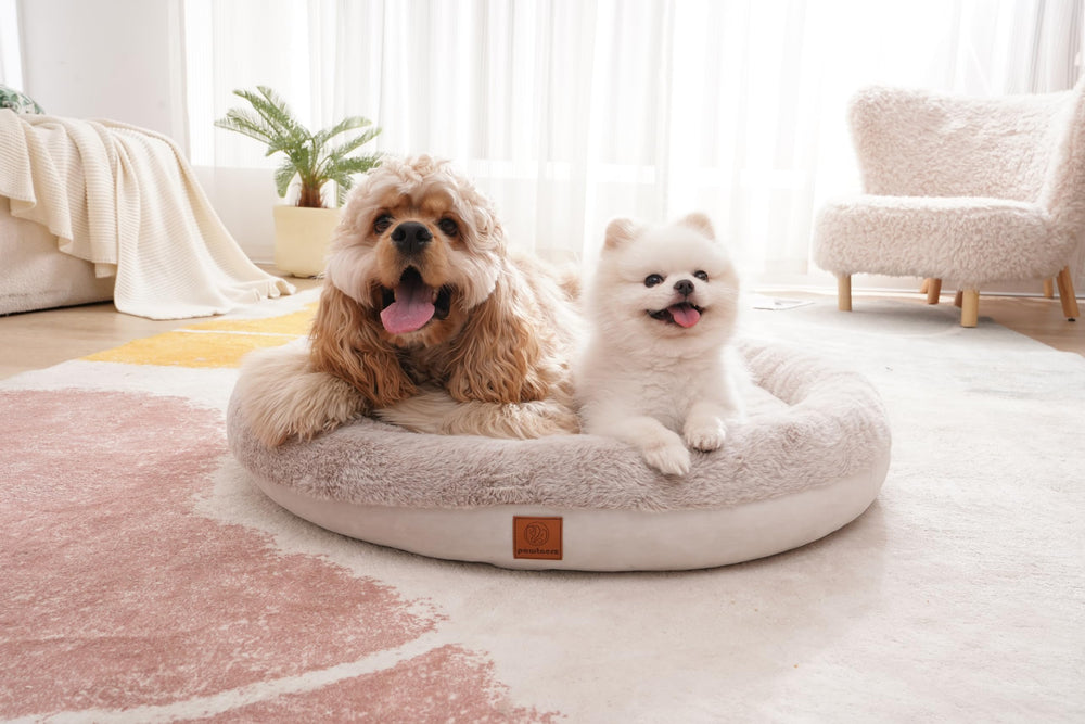 pawtnerz Anxiety-relief donut bed supports a cozy nesting feel for pets.