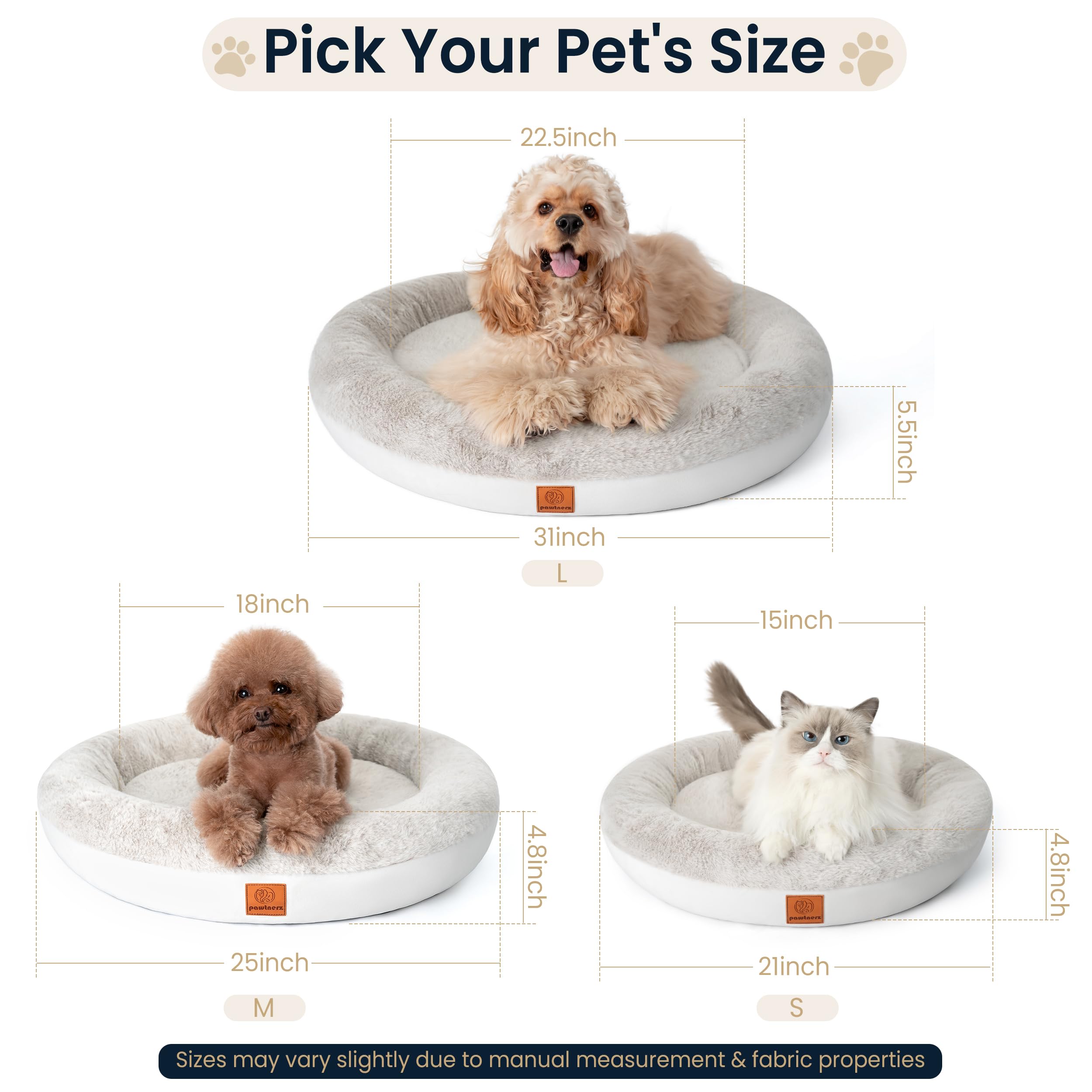 pawtnerz Elegant donut bed design complements home decor while comforting pets.