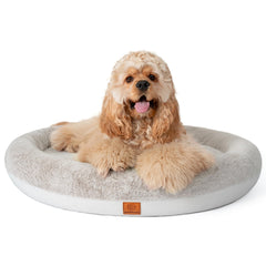 pawtnerz Round Donut Bed with memory foam provides joint support for small dogs and cats.