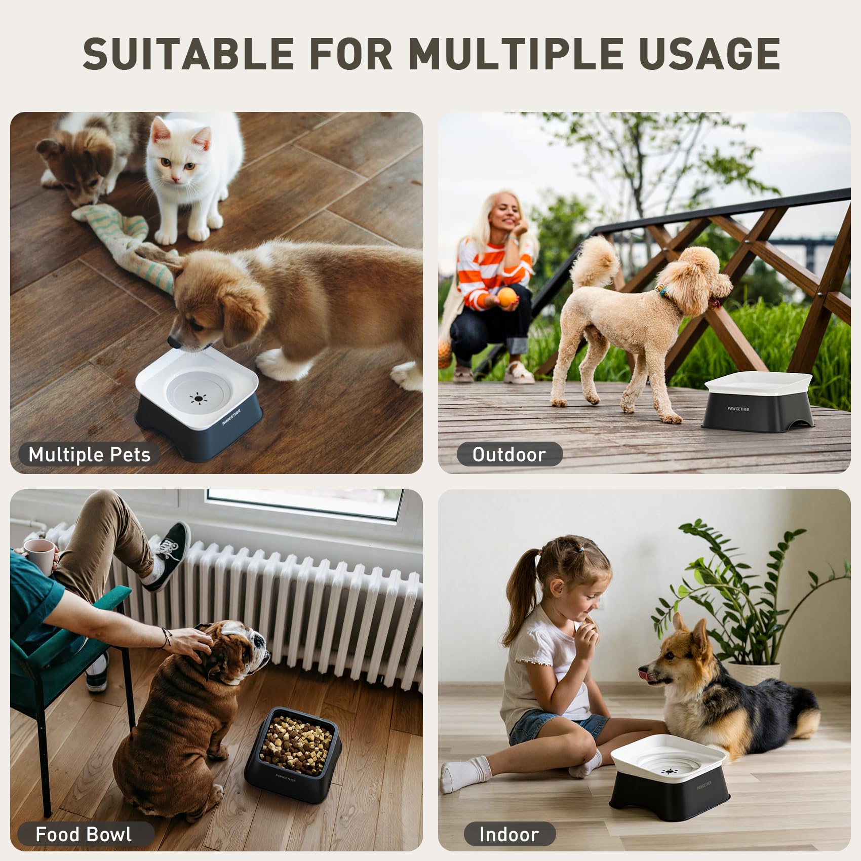 PAWGETHER Limpieza fácil: tres piezas desmontables para limpieza profunda.
