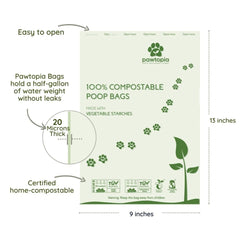 Close-up of 20-micron Pawtopia bag edge demonstrating odor-proof and leak-resistant performance