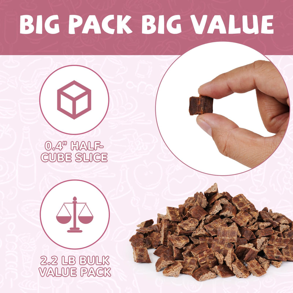 PAWUP beef lung jerky training treats for dogs of all sizes.