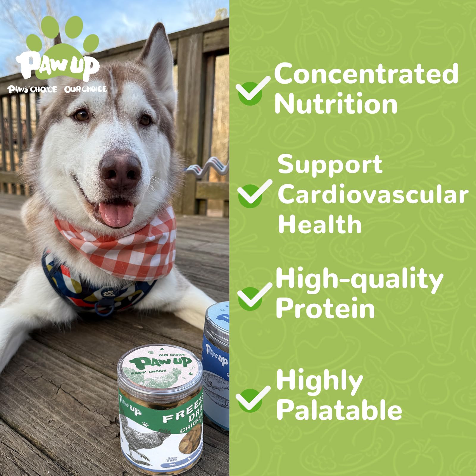 PAWUP Chicken Heart Treat training snack for dogs and cats.
