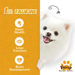 PAWUP Chicken Rings in-mouth demo illustrates gentle chews for seniors