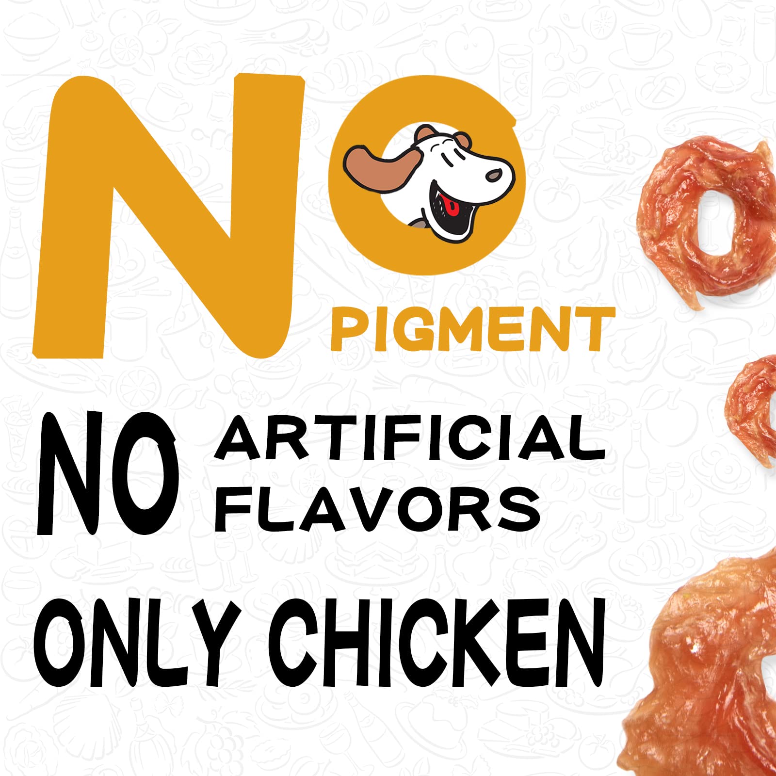 PAWUP Chicken Rings senior-dog chew demonstrates easy grasp and calm chewing