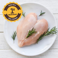 PAWUP Chicken Rings soft-jerky close-up highlights tender texture for easy chewing