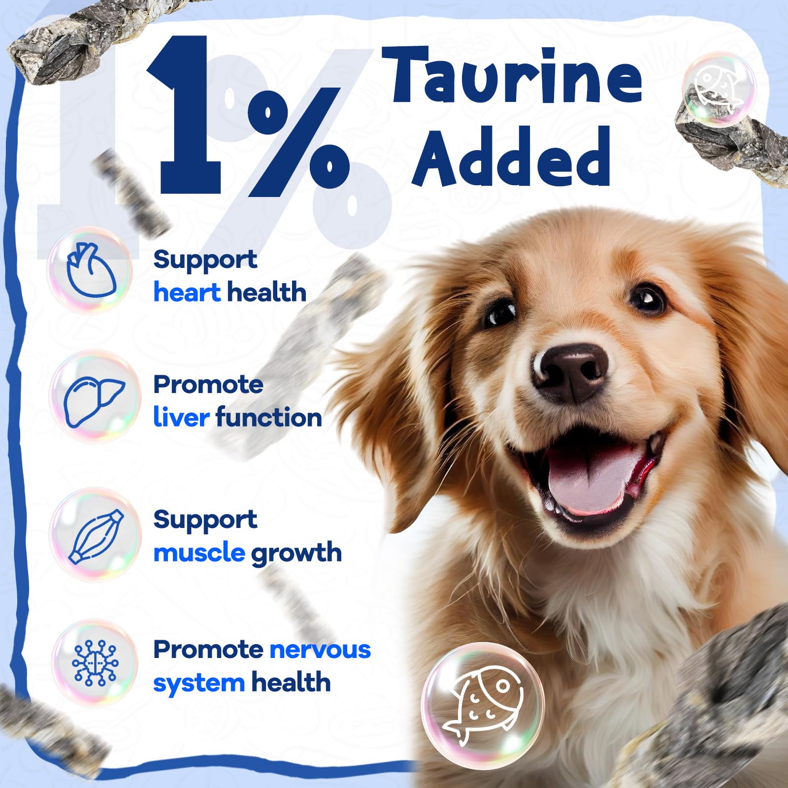 PAWUP Cod Skin Braids closeup highlighting natural single-ingredient cod skin