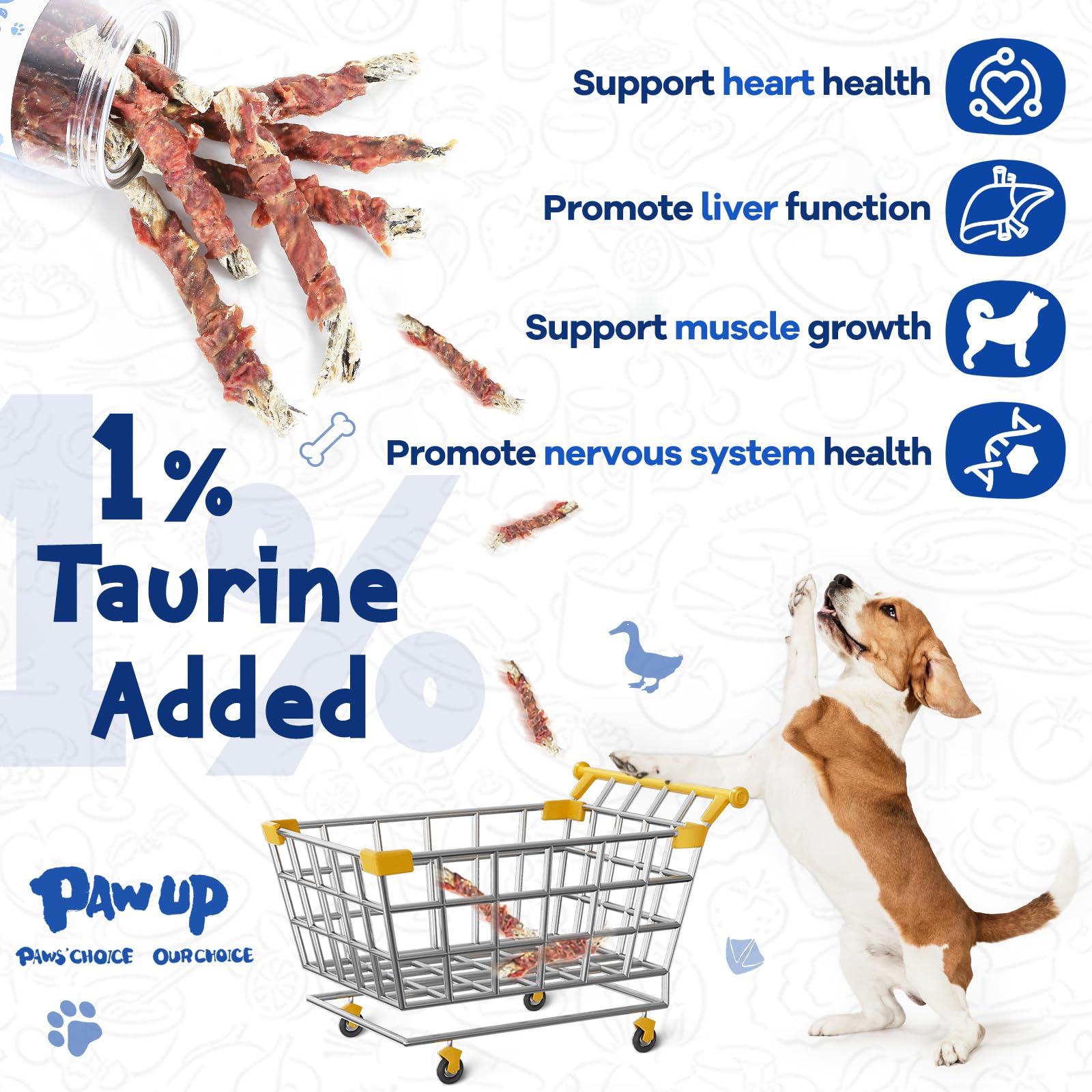 PAWUP Cod Skin Dog Treats hand-rolled process showcases quality and care.