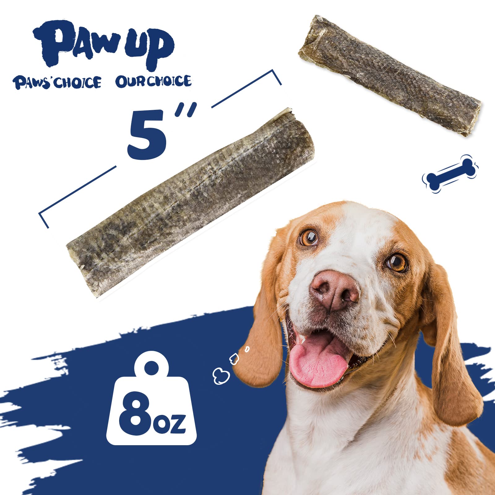 PAWUP cod skins rolls closeup highlighting crunchy texture ideal for chewers