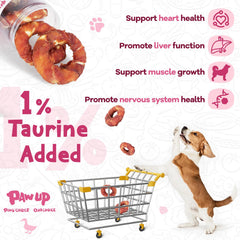 PAWUP Donut de Piel de Pato: anillo crujiente para perros.