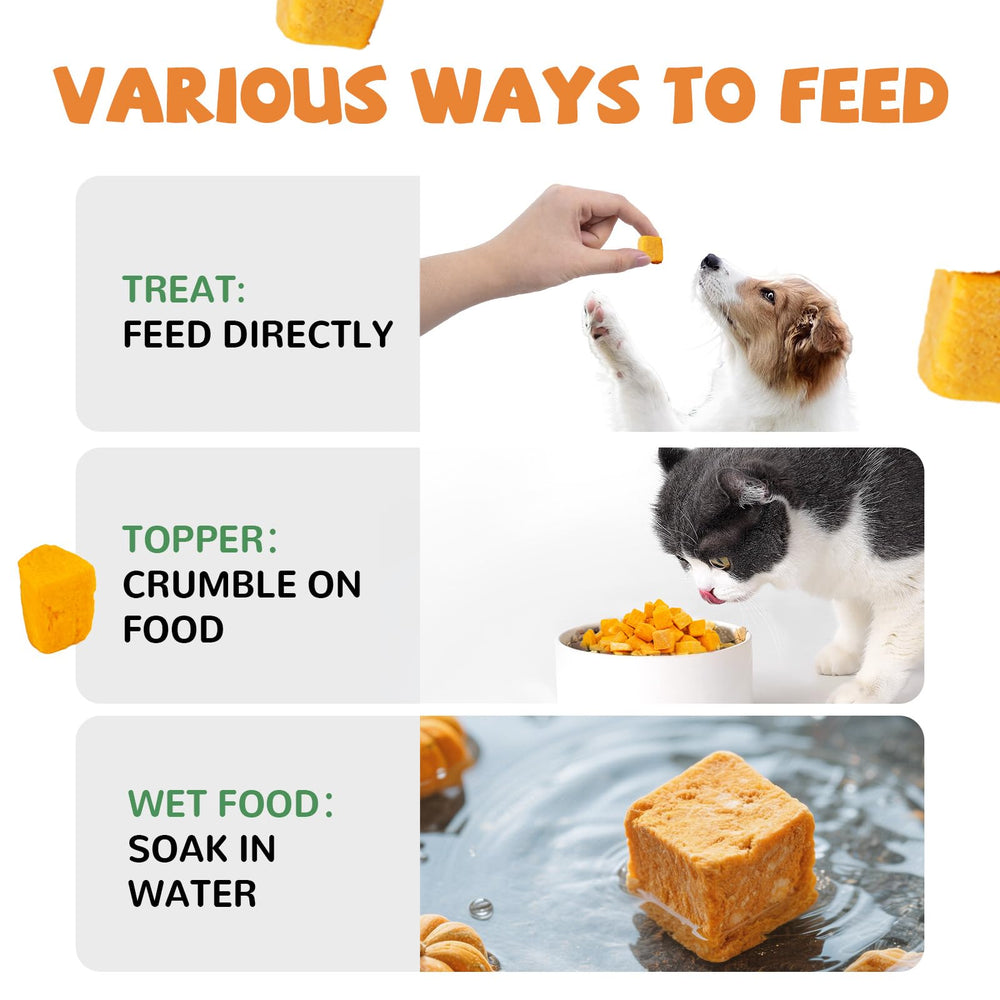 PAWUP pumpkin treats soaking in water to rehydrate and soften texture