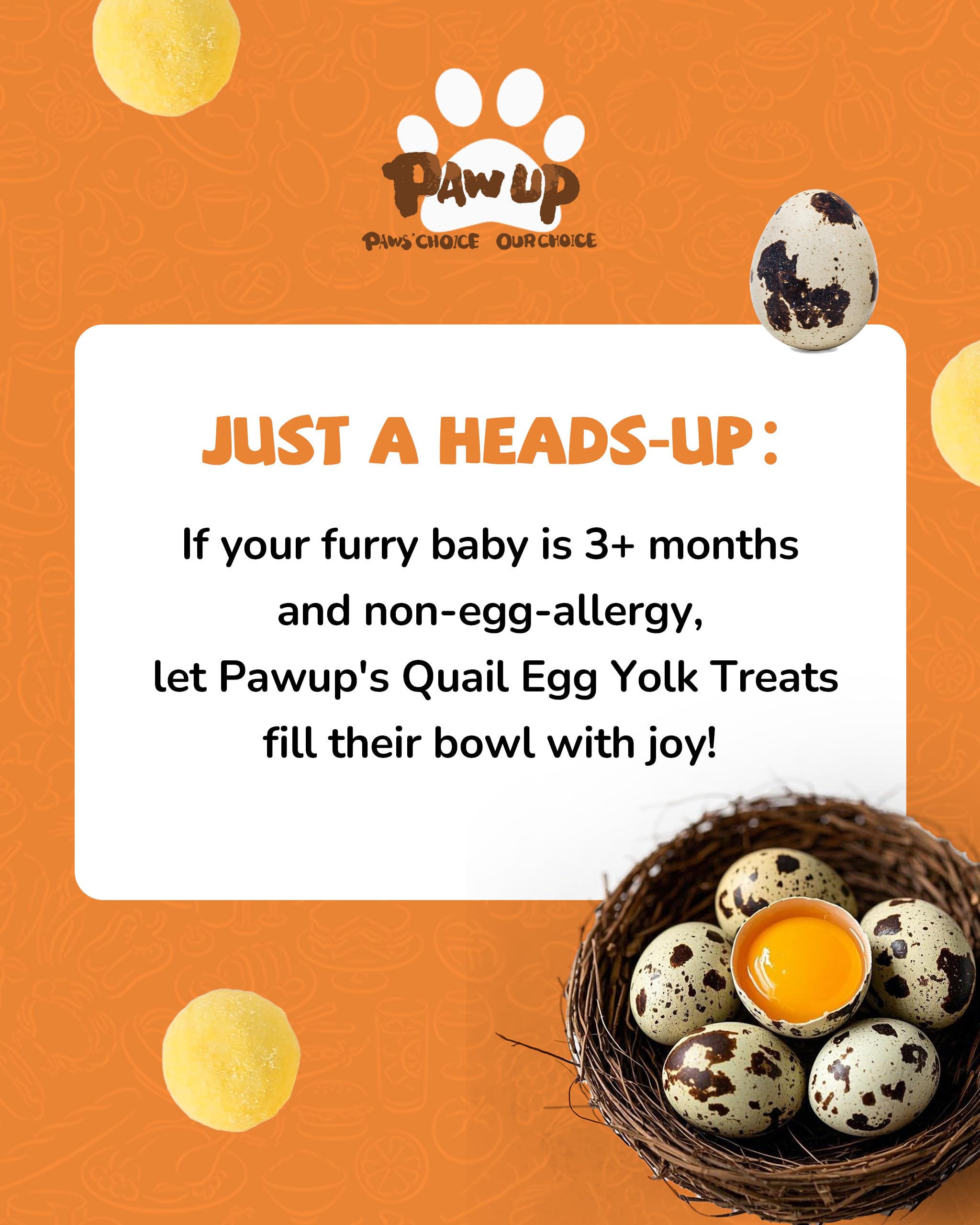 PAWUP nutrition label highlighting high protein and allergen-free status