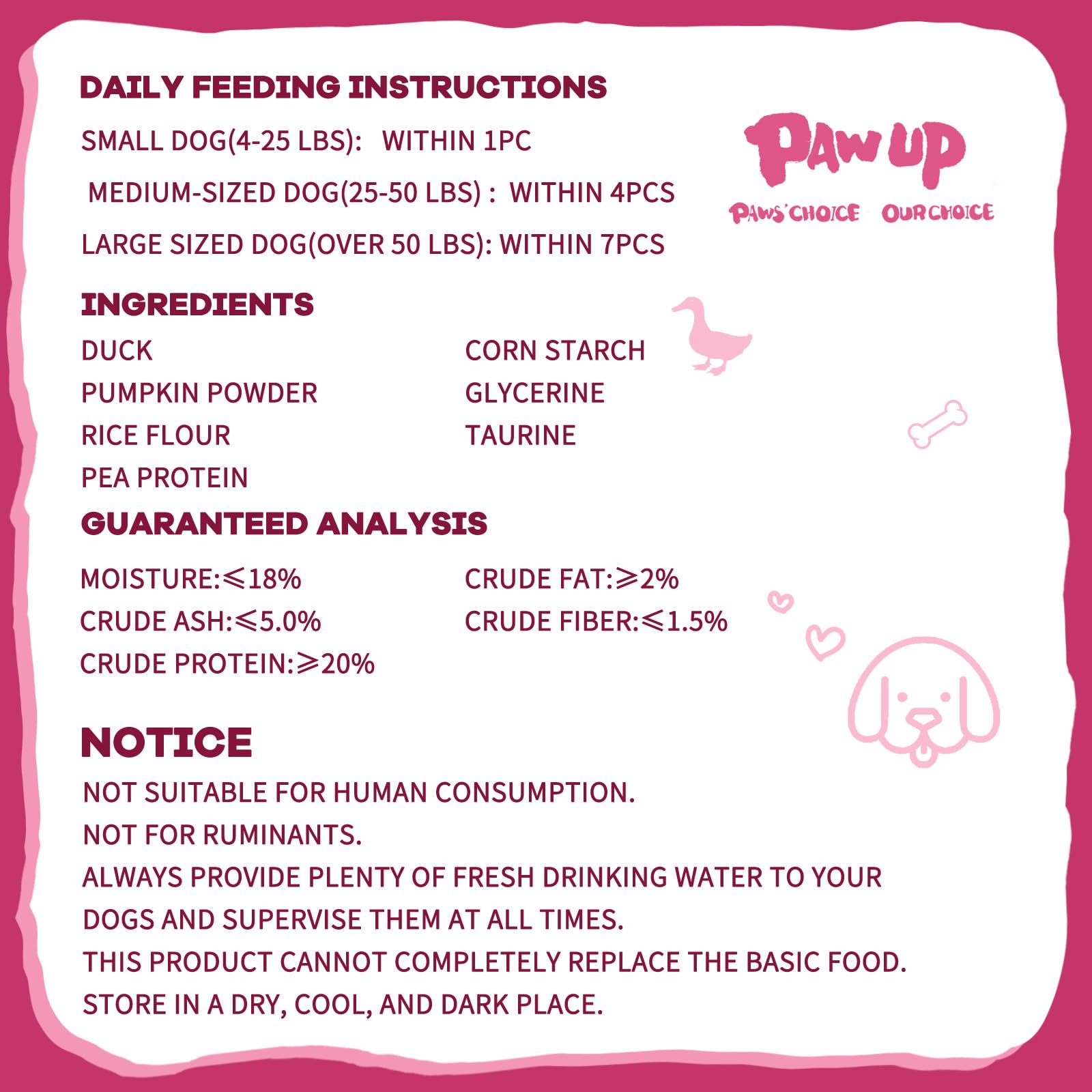 PAWUP gluten-free, rawhide-free treats are gentle on sensitive stomachs