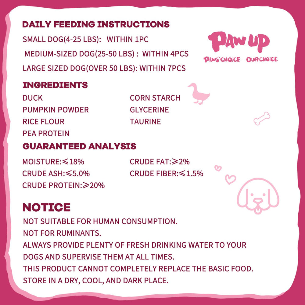 PAWUP gluten-free, rawhide-free treats are gentle on sensitive stomachs