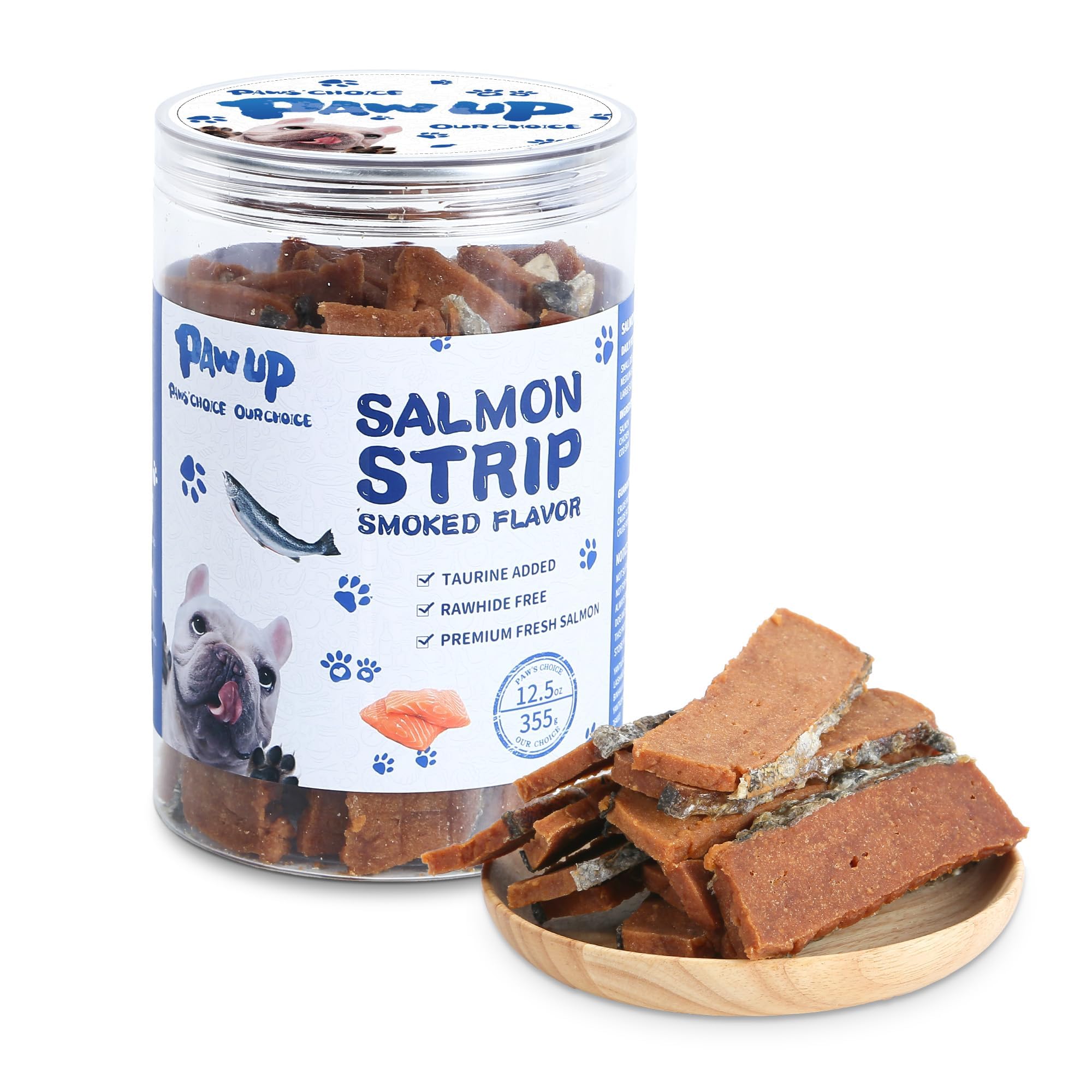 PAWUP salmon-fillet-bites—high-protein training rewards with savory flavor.