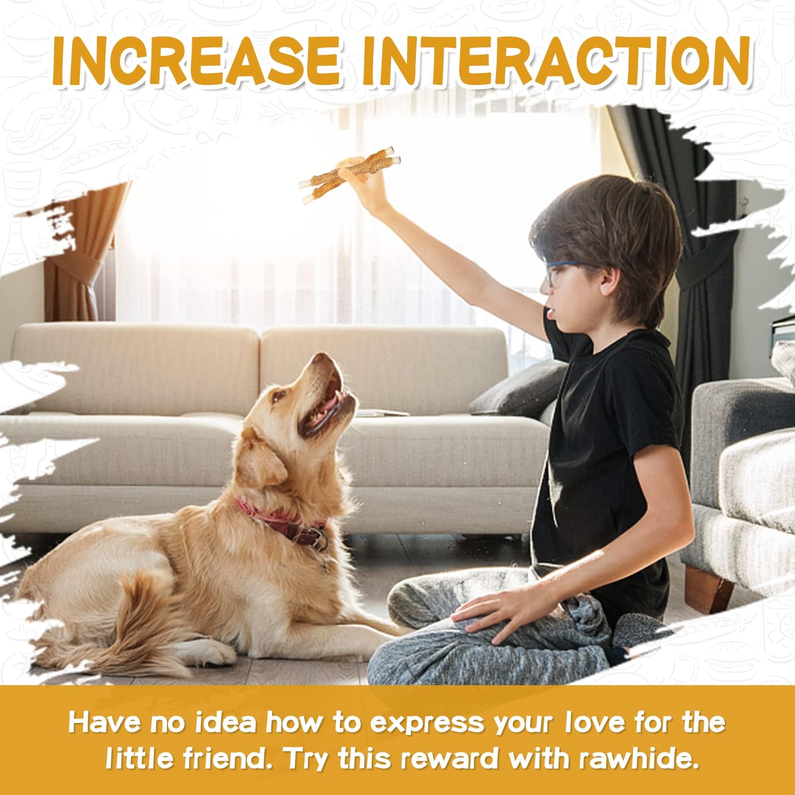 PAWUP stress-relief dog treats shown for anxious or hyperactive dogs