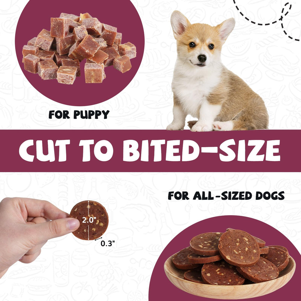 PAWUP Duck Jerky treats show taurine in the recipe for potential support.