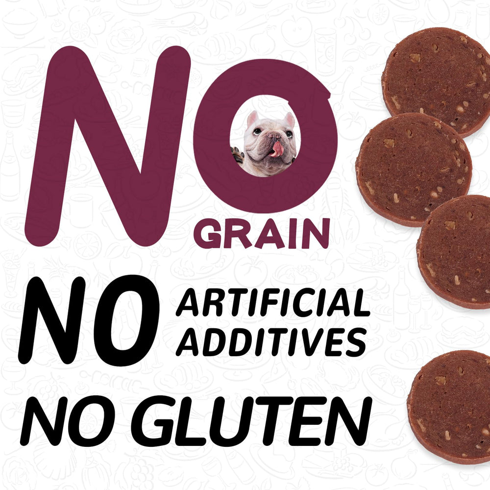 PAWUP Treats sliced for easy hand feeding and training rewards.