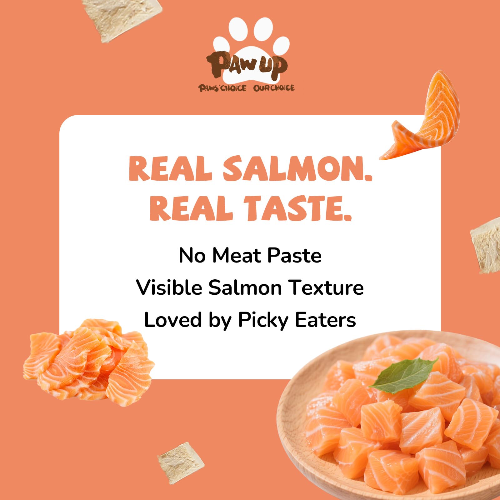 PAWUP Freeze Dried Salmon offers variety in feeding options.