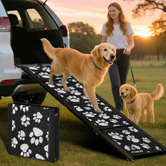 PAWUV dog ramp extended length 71-inch for gentle incline and easier access