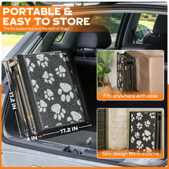 PAWUV dog ramp extra-wide 17-inch surface for confident crossings