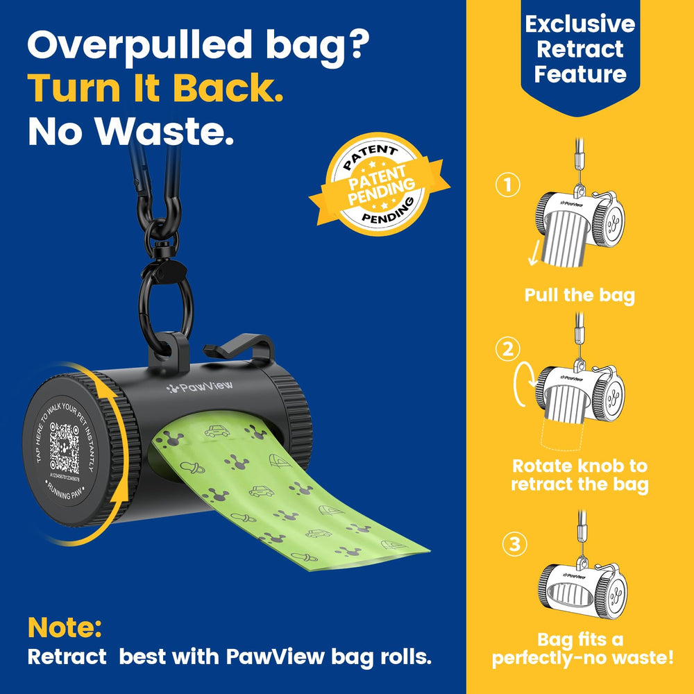 PawView attachment options on the dispenser for versatile walking setups