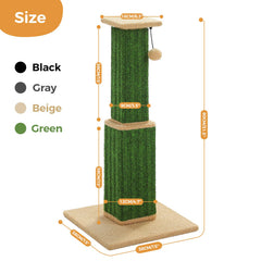 PAWZ Road large base 15x15 green provides stable scratching sessions for curious cats