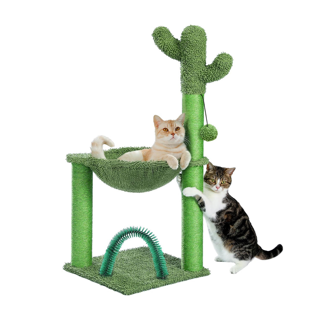 PAWZ Road cactus cat tree base view offers sturdy lounging space