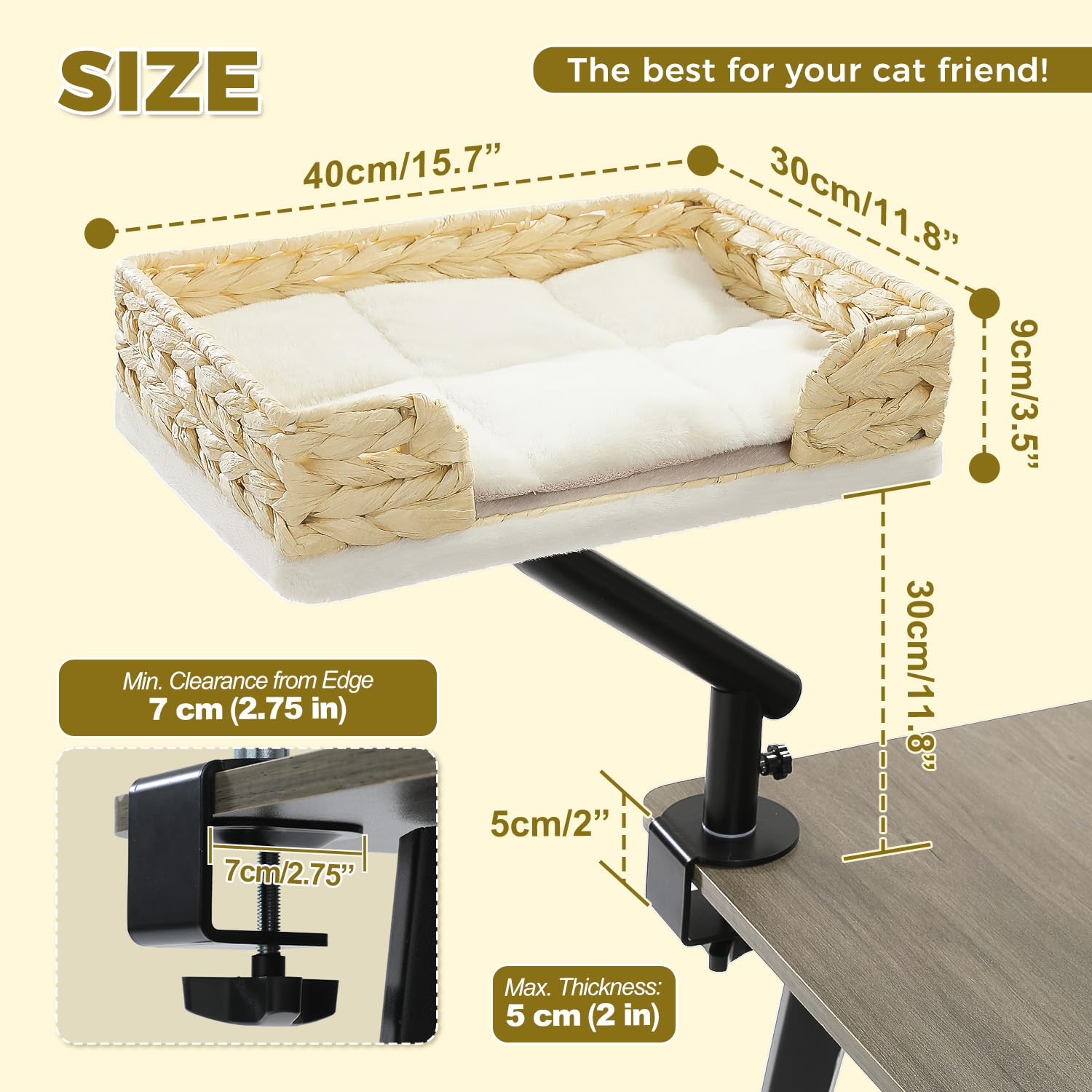PAWZ Road cat desk bed 360-rotation mechanism enables easy access for your cat.