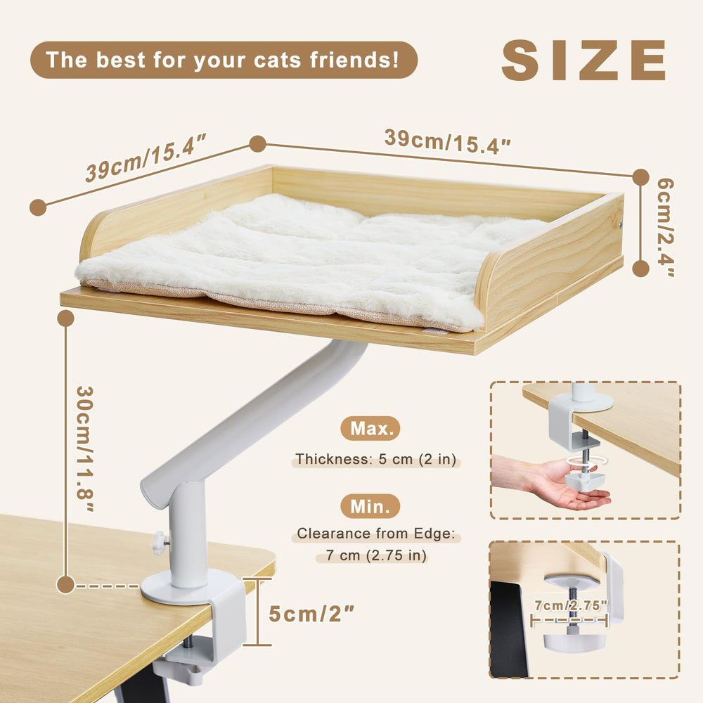PAWZ Road cat desk bed 360-degree rotation bracket for flexible positioning