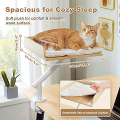 PAWZ Road cat desk bed sturdy clamp secures to desk edge