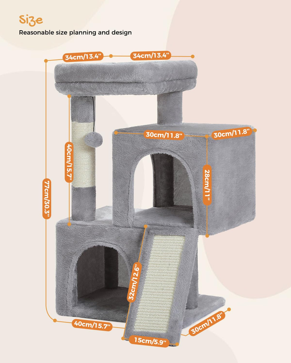 PAWZ Road plush top perch provides comfy lounging and elevated viewing for curious cats.