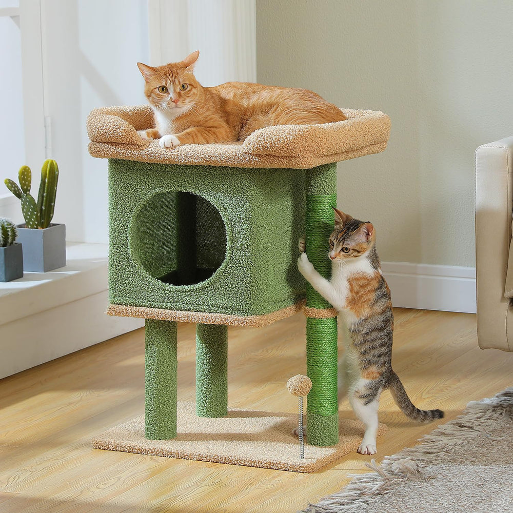 PAWZ Road cactus design cat tree blends with home decor.